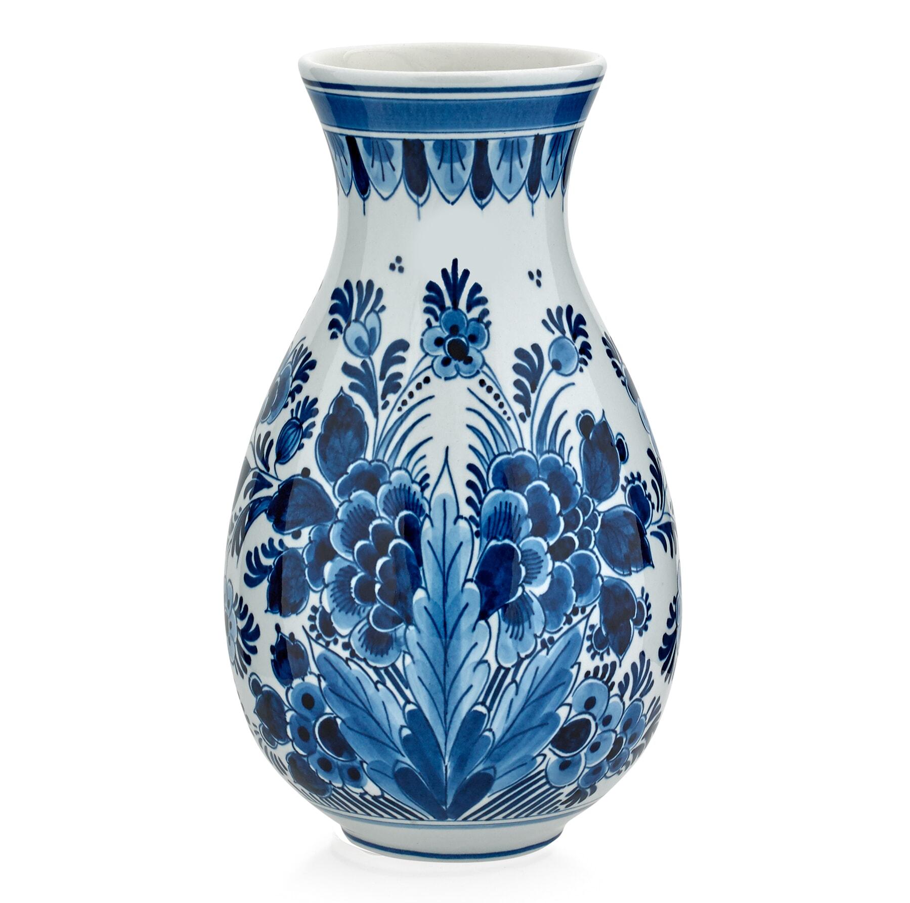 Royal Delft Blue Floral Vase